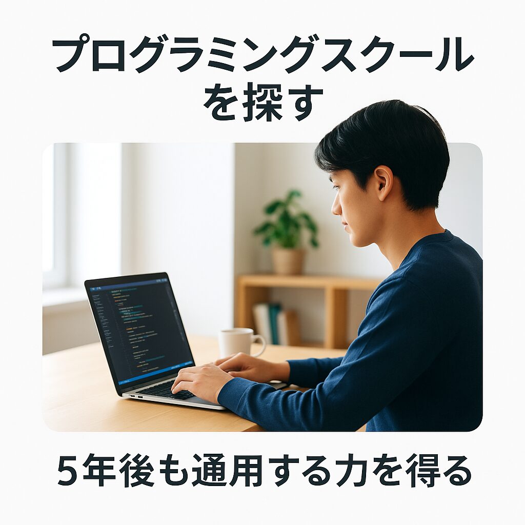 プログラミングスクールを探す。5年後も通用する力を得る