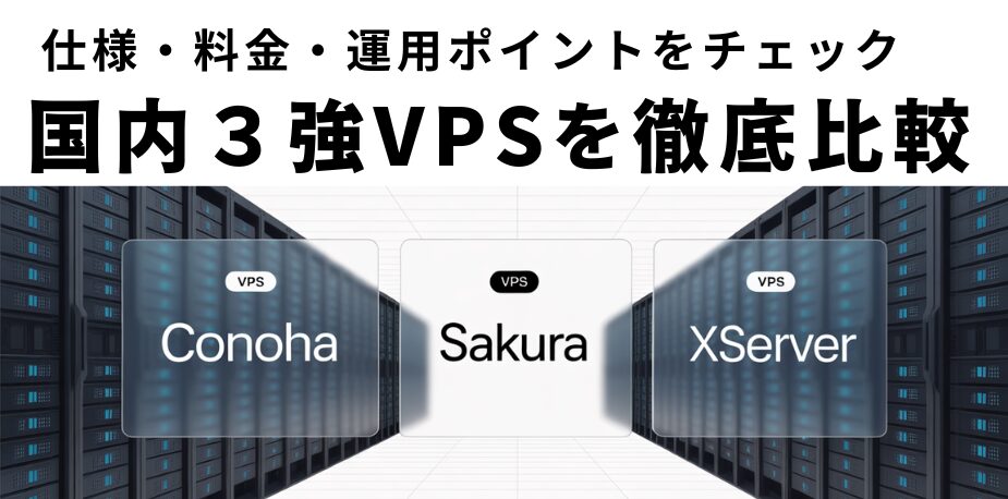 VPS徹底比較！ConoHa・さくら・Xserverの選び方