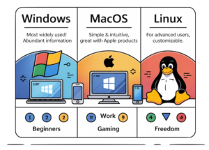 【IT入門:STEP2】PCの基礎知識をわかりやすく解説｜Windows・Mac・Linuxと操作の基本